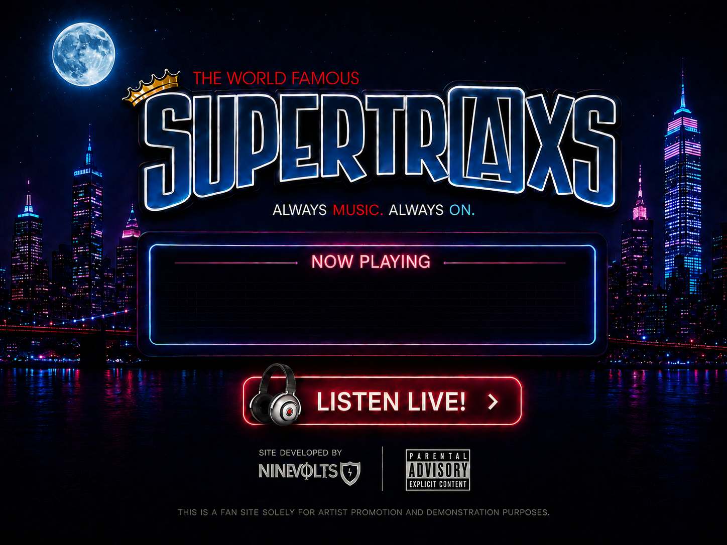 The World Famous SuperTraxs Radio - Always music. Always on.